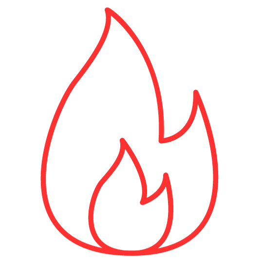 Flame icon red